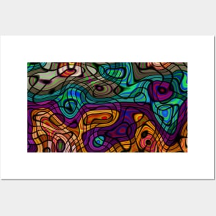 Iridescent abstract art Posters and Art